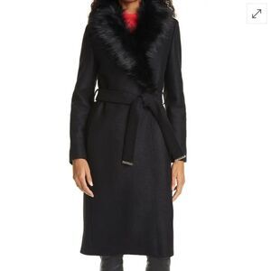 Ted Baker London
Corinna Wool Coat with fur collar